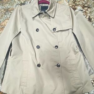 Banana Republic Cream colored cape brown buttons Size M